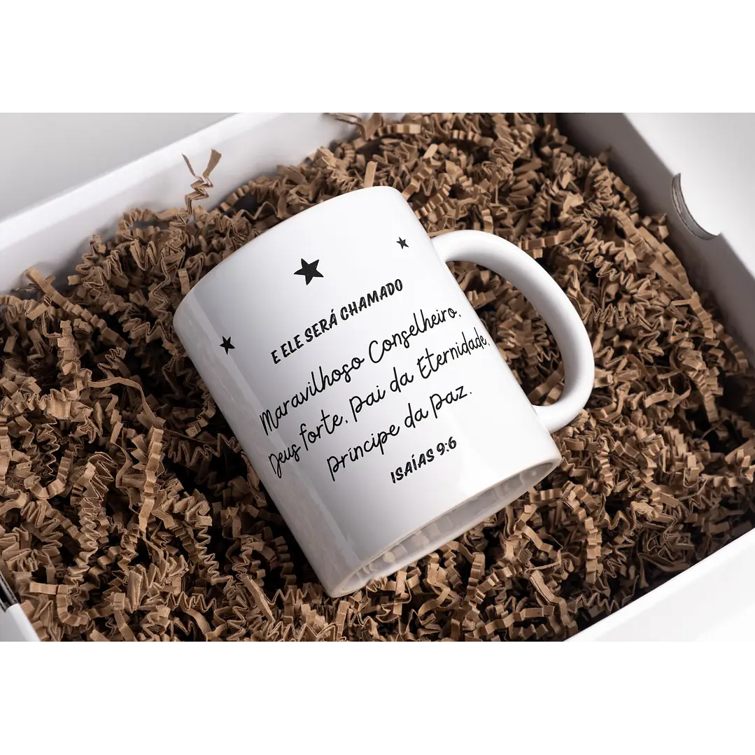 Arte Caneca Então Nasceu o natal Jesus Arquivo em Jpg  3