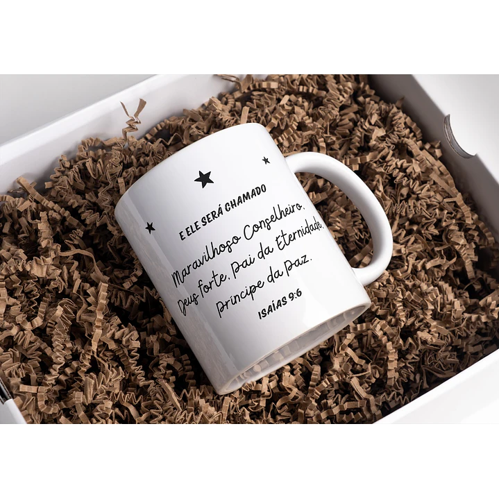 Arte Caneca Então Nasceu o natal Jesus Arquivo em Jpg  3