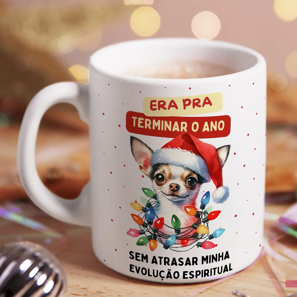 Arte Caneca Era pra terminar o ano sem atrasar minha evolução espiritual Arquivo em Jpg  1