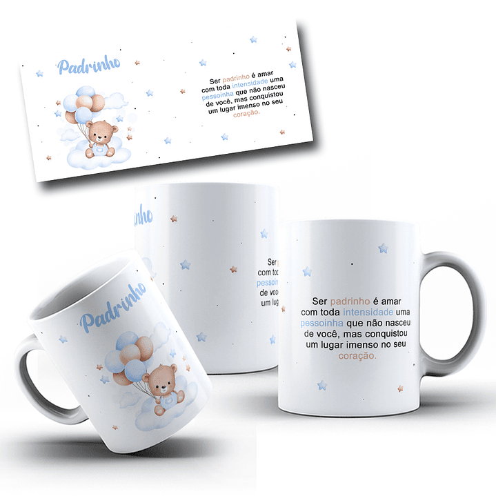 Arte Caneca Madrinha e Padrinho Arquivo em Jpg  1