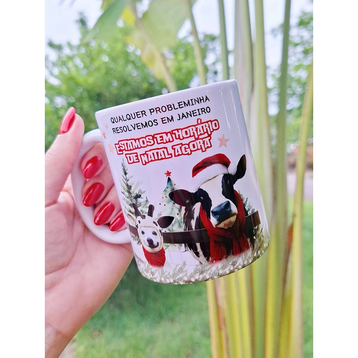 Arte Caneca Qualquer probleminha resolvemos em Janeiro, estamos em horário de Natal agora em Jpg 1