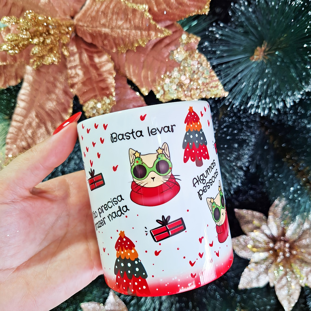 Arte Caneca Querido Papai Noel, não precisa trazer nada, basta levar algumas pessoas dentro do seu em Jpg 2