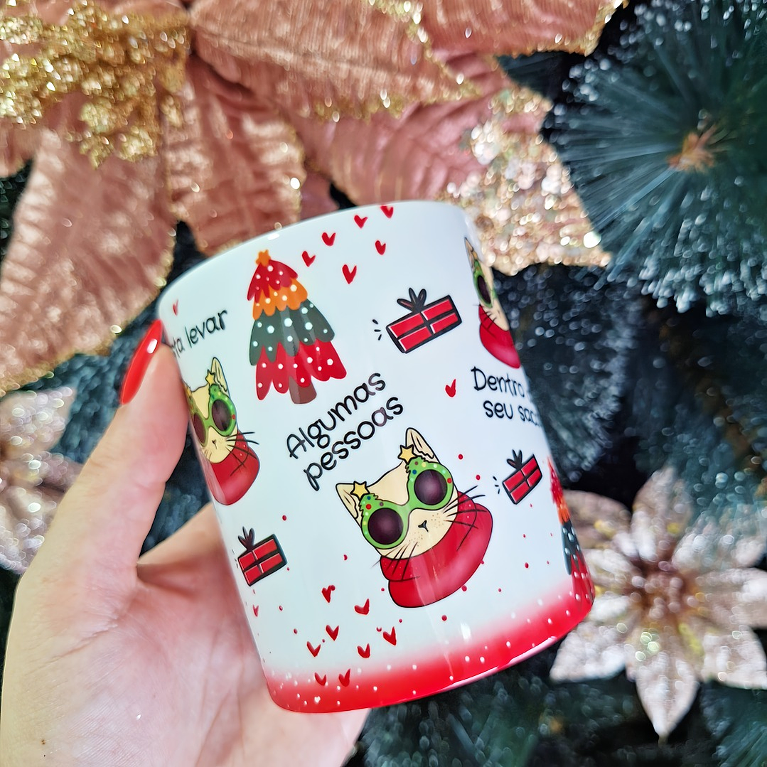 Arte Caneca Querido Papai Noel, não precisa trazer nada, basta levar algumas pessoas dentro do seu em Jpg 3