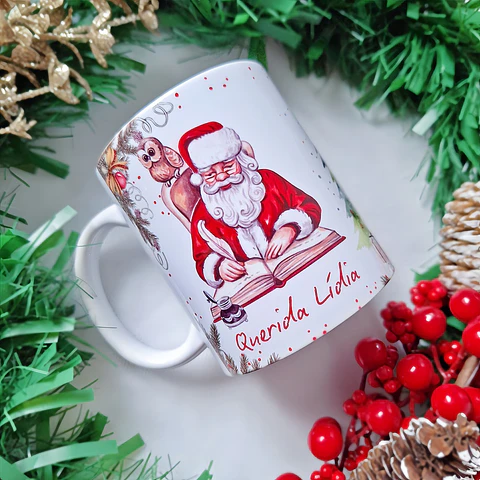 Arte Caneca Você é muito forte Mensagem do Papai Noel em Jpg 