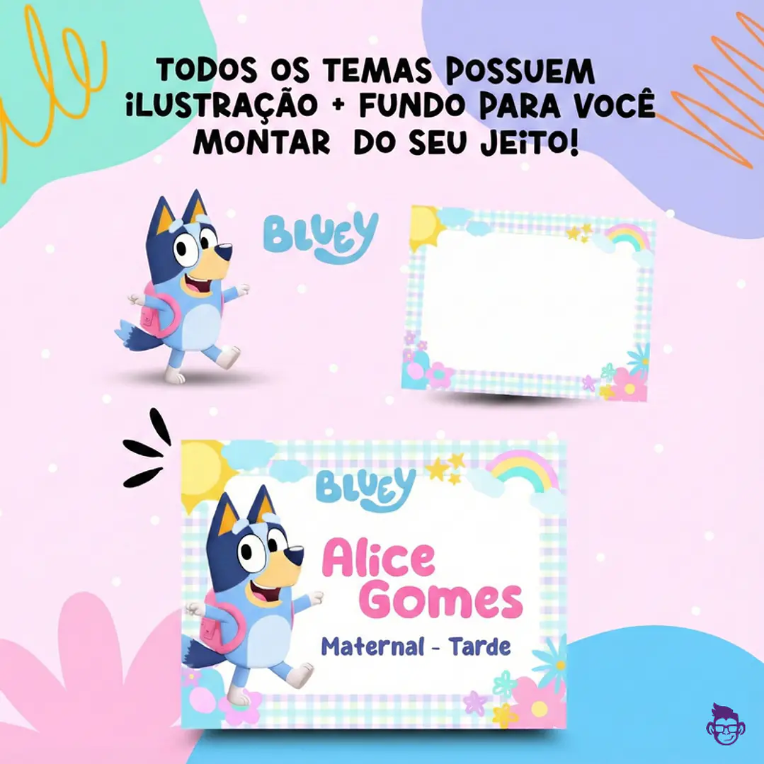 Kit Digital Etiquetas Escolares PNG – Volta às Aulas 2026 (60 Temas) 3