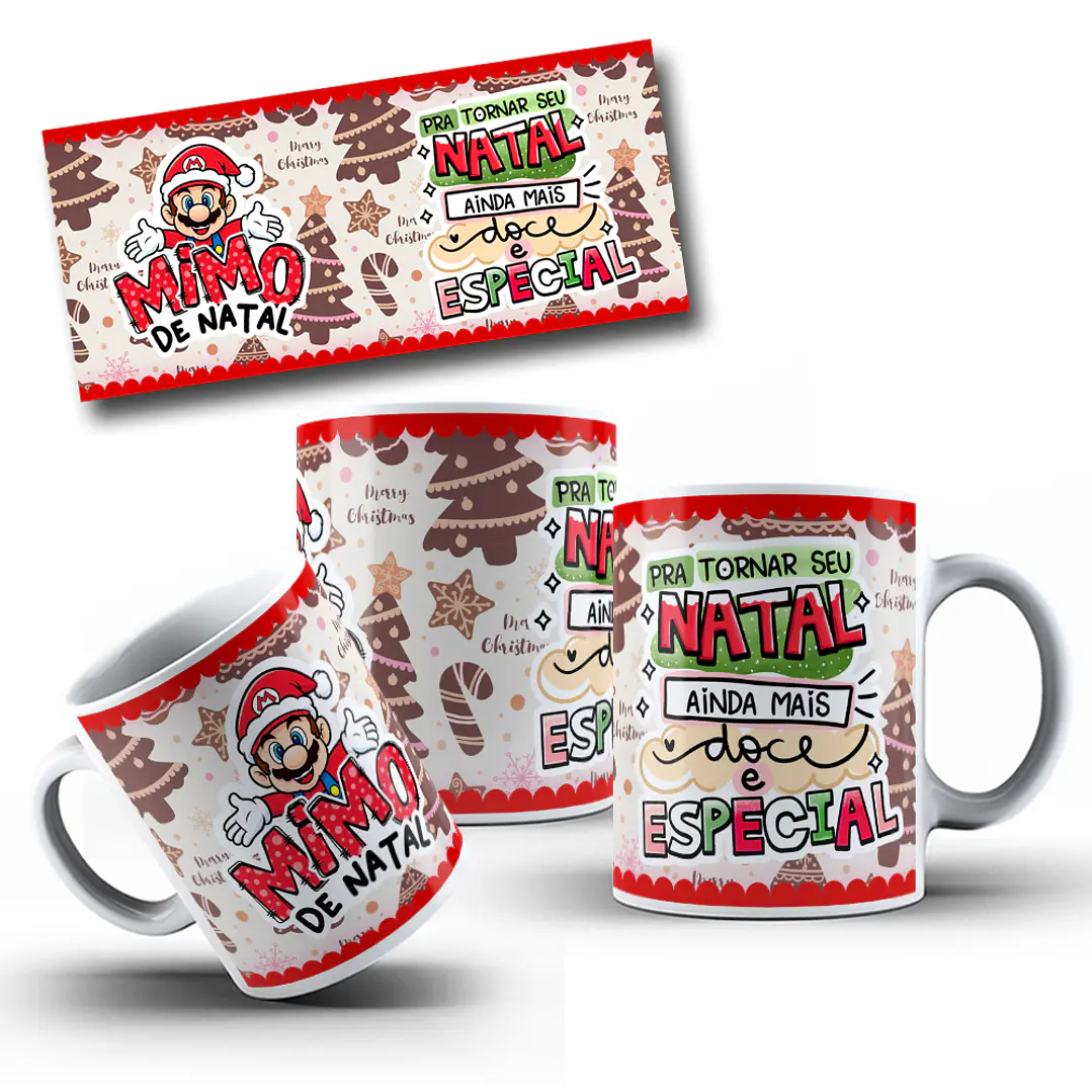 13 Artes para Caneca Mimo de Natal Papai Noel Arquivo em Png  6