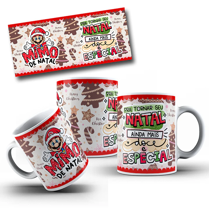 13 Artes para Caneca Mimo de Natal Papai Noel Arquivo em Png  6
