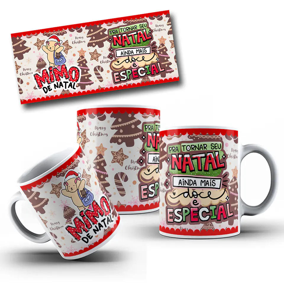 13 Artes para Caneca Mimo de Natal Papai Noel Arquivo em Png  7