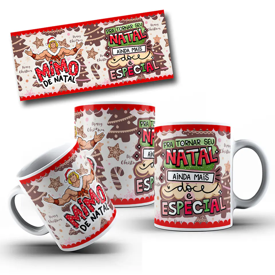13 Artes para Caneca Mimo de Natal Papai Noel Arquivo em Png  11