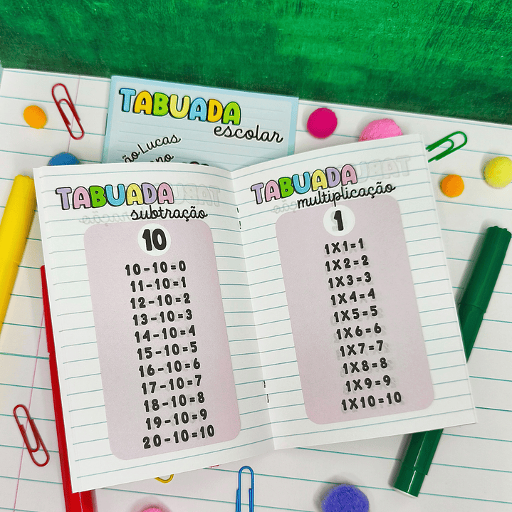Arquivo Volta as aulas Completo Etiquetas e Tabuada e muito mais Arquivo em Png 5