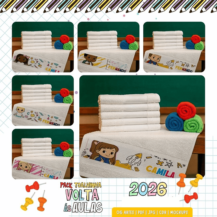 Combo Volta as aulas Squeeze, Caneca, Capa agenda, Toalhinhas e Muito mais Arquivo Editável 12