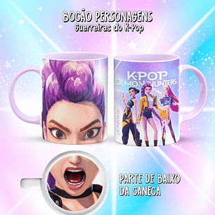 10 Artes para Caneca Bocão Guerreiras do K-Pop Arquivo em Png 