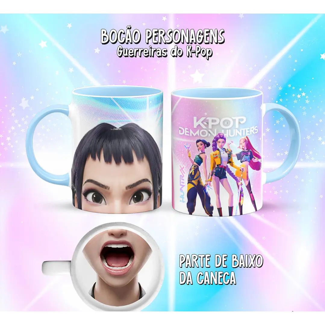10 Artes para Caneca Bocão Guerreiras do K-Pop Arquivo em Png  5
