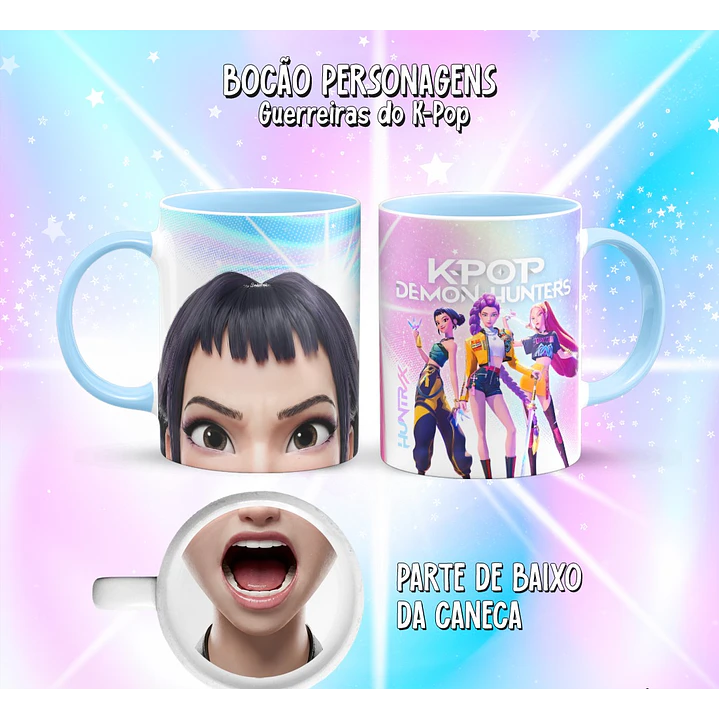 10 Artes para Caneca Bocão Guerreiras do K-Pop Arquivo em Png  5