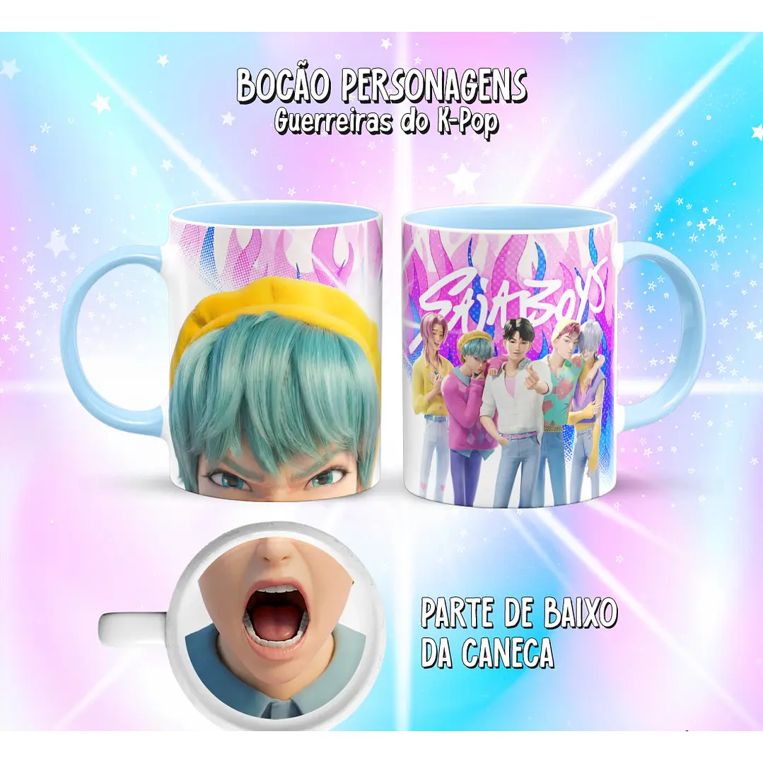 10 Artes para Caneca Bocão Guerreiras do K-Pop Arquivo em Png  6