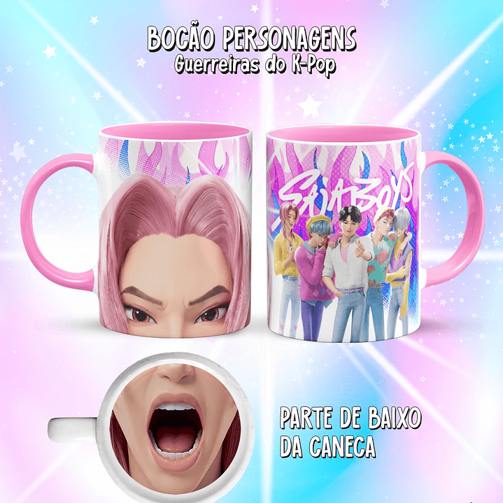 10 Artes para Caneca Bocão Guerreiras do K-Pop Arquivo em Png  7