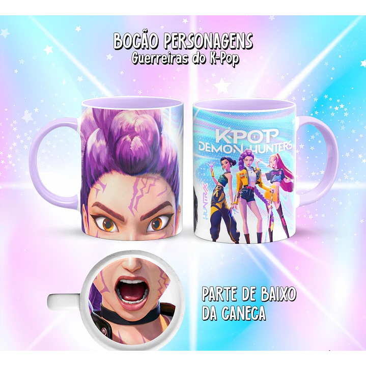 10 Artes para Caneca Bocão Guerreiras do K-Pop Arquivo em Png  8