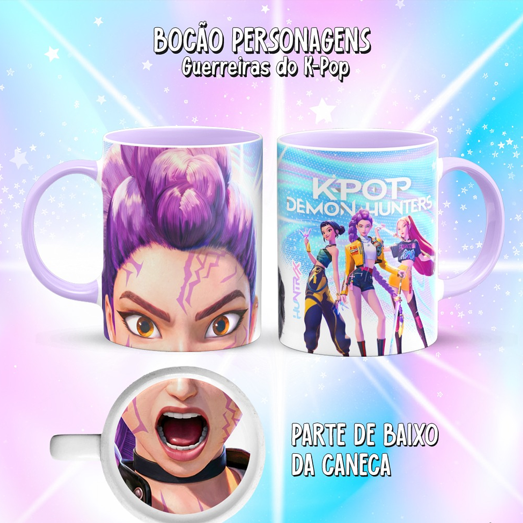 10 Artes para Caneca Bocão Guerreiras do K-Pop Arquivo em Png  8