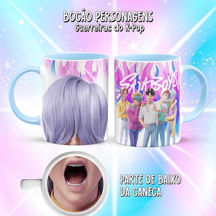 10 Artes para Caneca Bocão Guerreiras do K-Pop Arquivo em Png  10