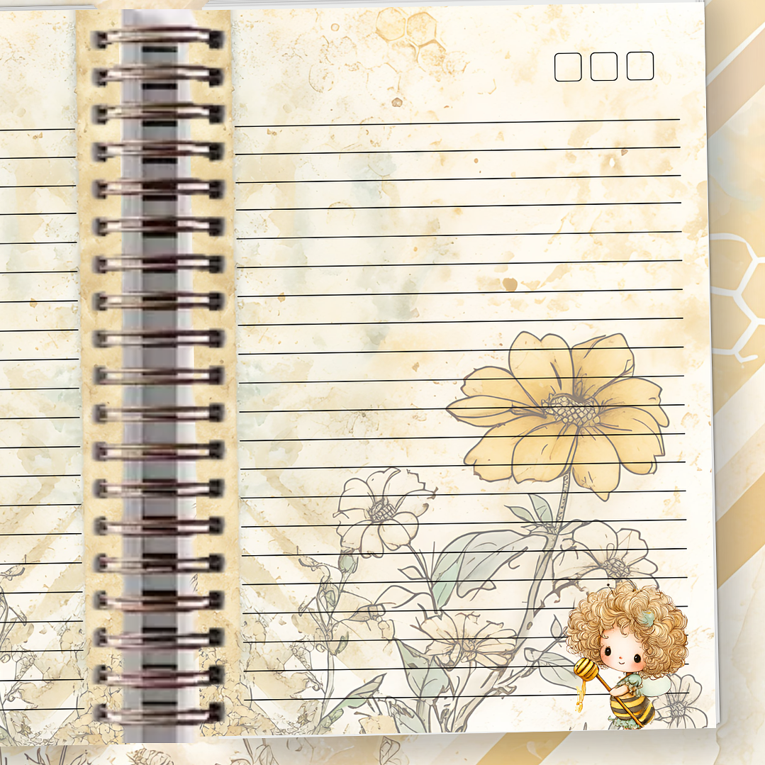 Arquivo Encadernação Abelha fofa em Pdf 3