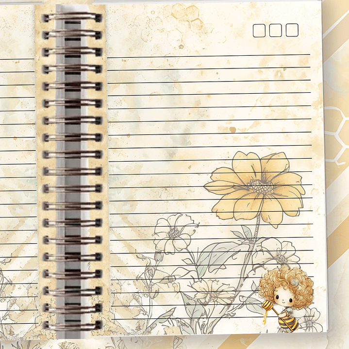 Arquivo Encadernação Abelha fofa em Pdf 3