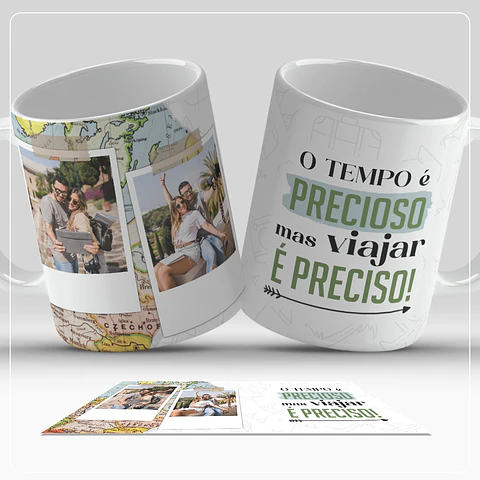 6 Artes para Caneca Viagem Arquivo em Png 