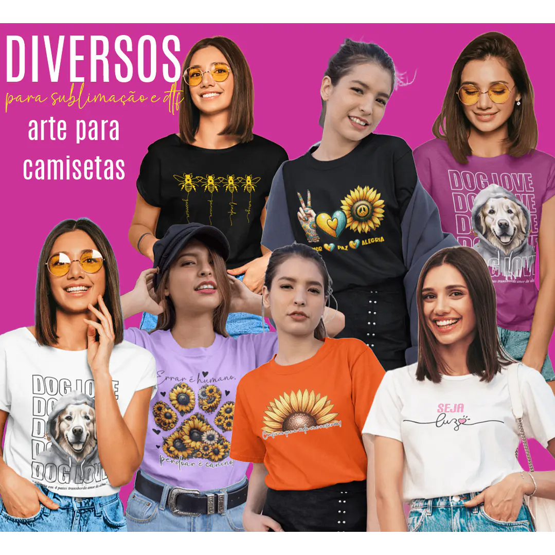9 Artes para Camisa Diversas Arquivo Editável  2