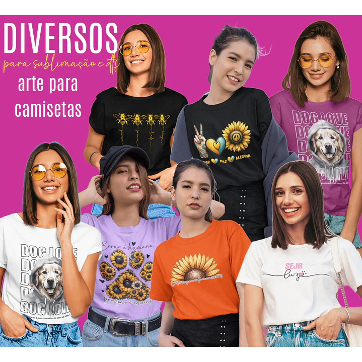 9 Artes para Camisa Diversas Arquivo Editável  2