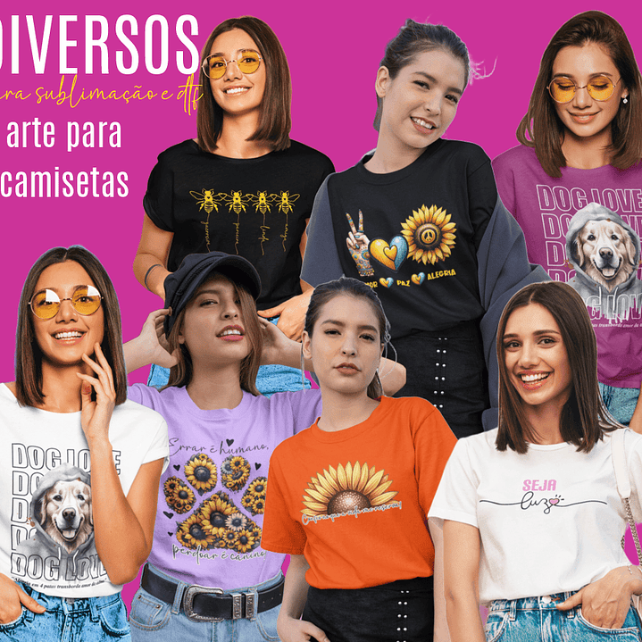 9 Artes para Camisa Diversas Arquivo Editável  2