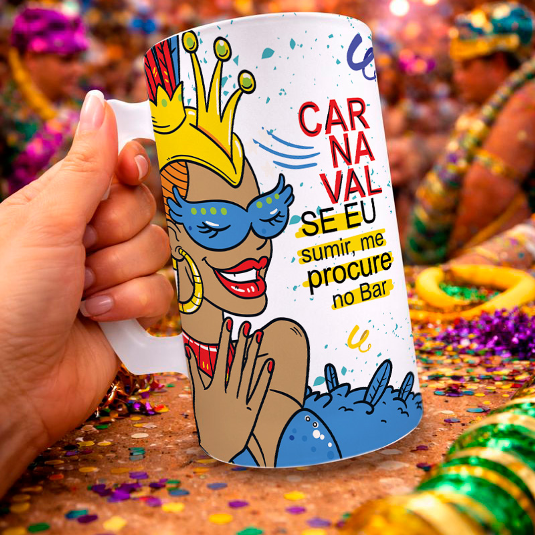 10 Artes para Caneca Chopp 2026 Carnaval Arquivo Editável 4