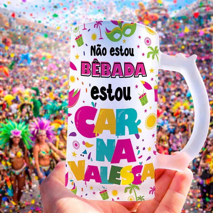 10 Artes para Caneca Chopp 2026 Carnaval Arquivo Editável 8