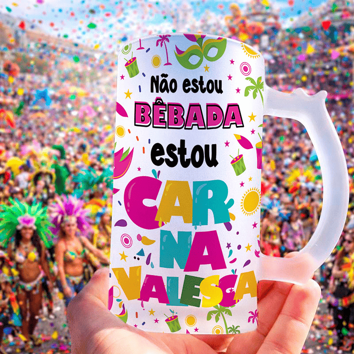 10 Artes para Caneca Chopp 2026 Carnaval Arquivo Editável 8