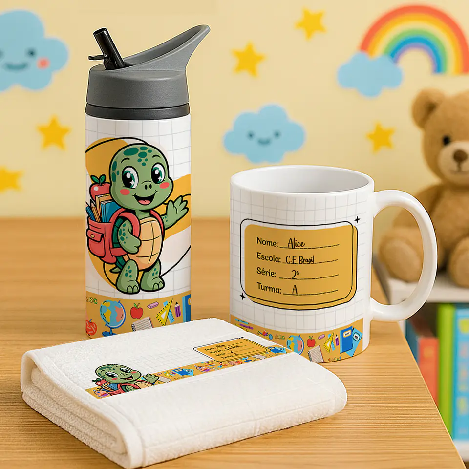 56 Artes para Caneca Toalhinha e Garrafinha Educação Infantil Arquivo em Png 3