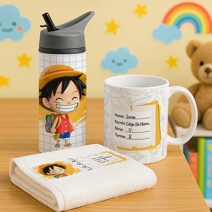 100 Artes para Caneca, Toalhinha e Garrafinha Personagens Volta as aulas Arquivo em Png 4