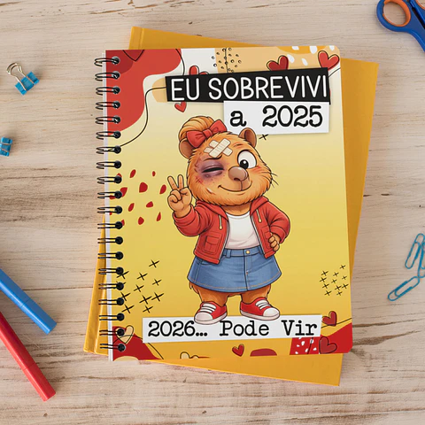 Arquivo Capa para Agenda Capivara Sarcasticas 2026 Arquivo Editável 