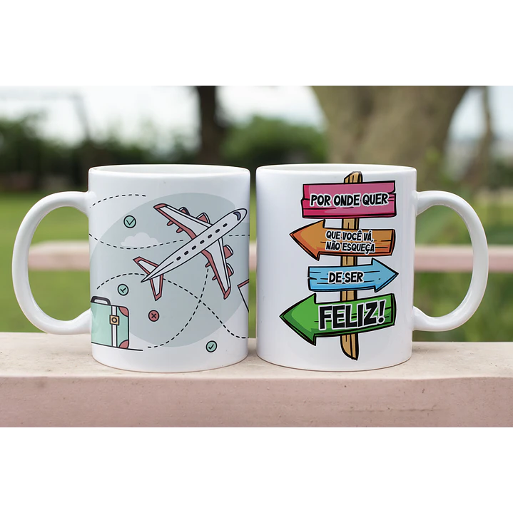 5 Artes para Caneca Viajem Arquivo Editável 2