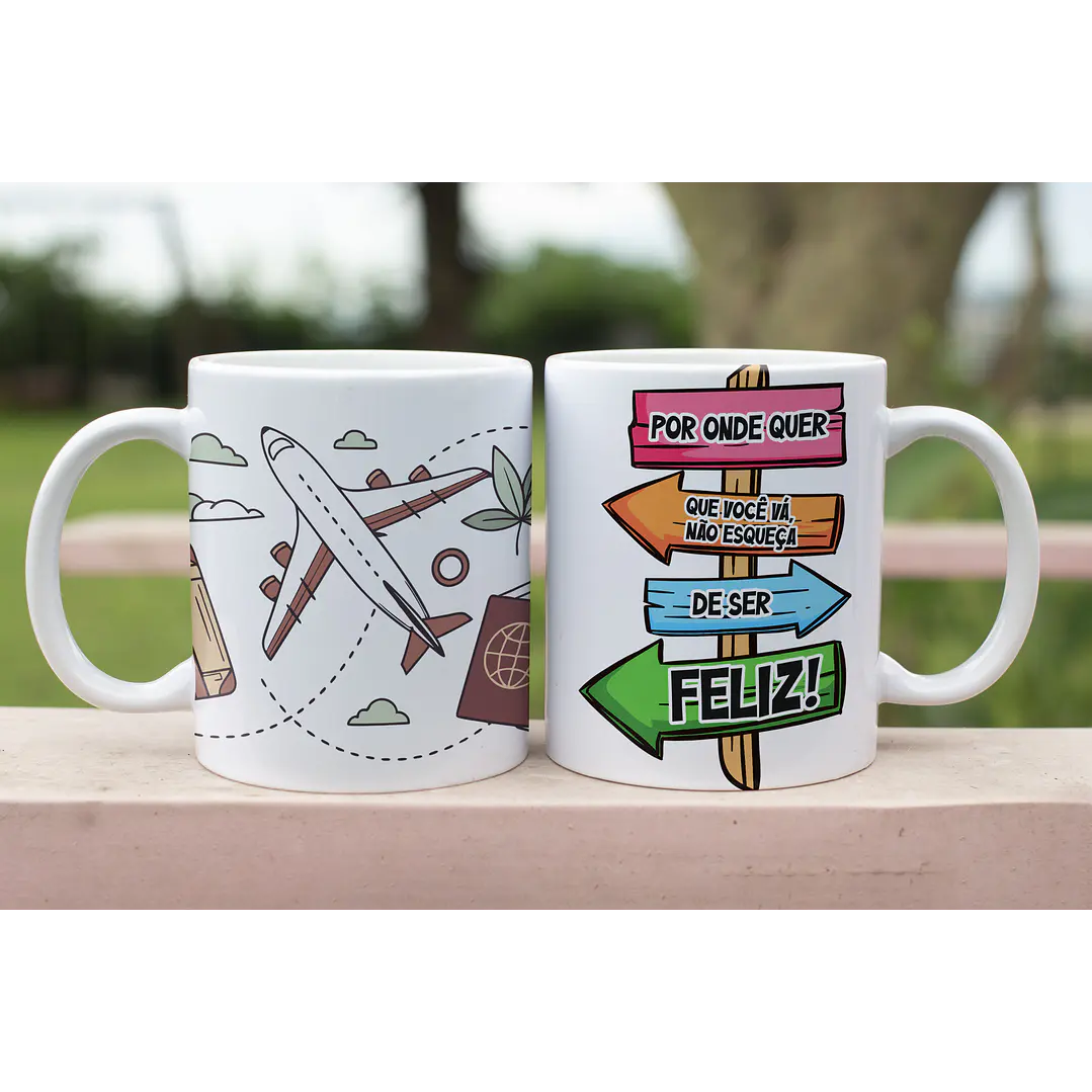 5 Artes para Caneca Viajem Arquivo Editável 3