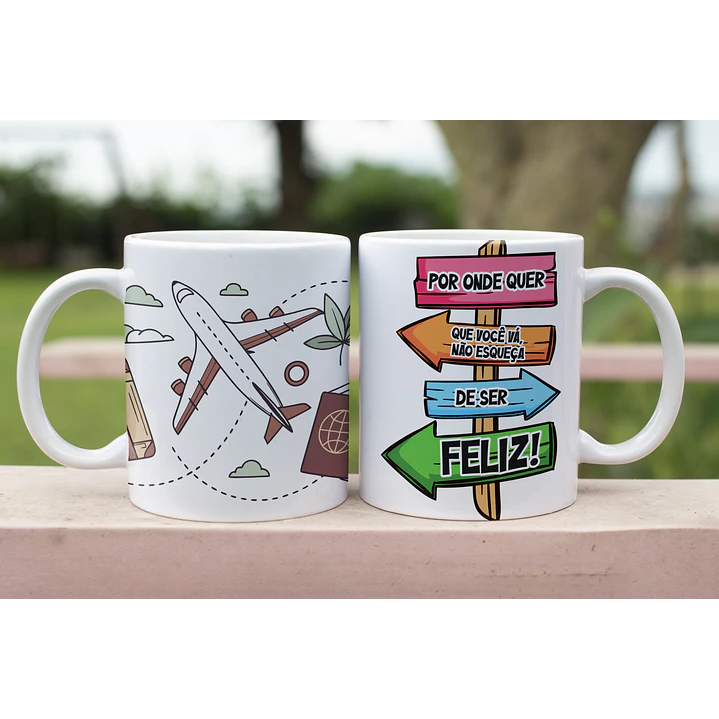 5 Artes para Caneca Viajem Arquivo Editável 3