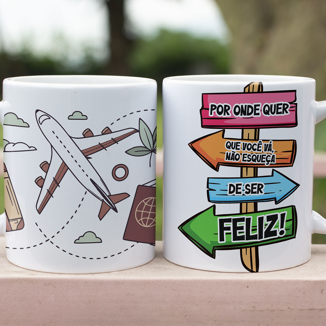 5 Artes para Caneca Viajem Arquivo Editável 3