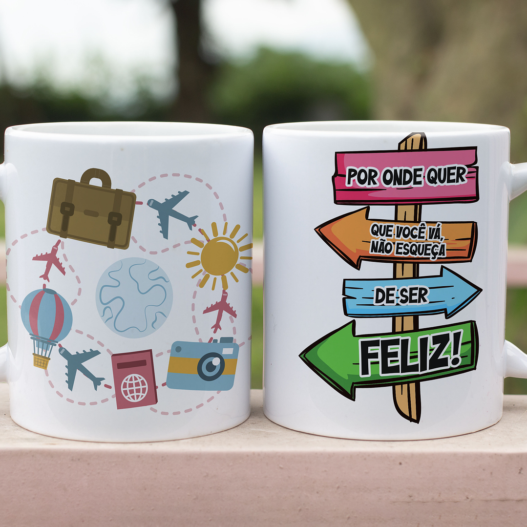 5 Artes para Caneca Viajem Arquivo Editável 4