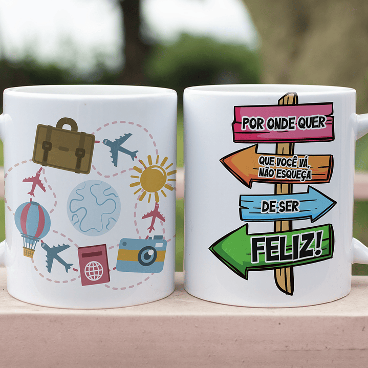 5 Artes para Caneca Viajem Arquivo Editável 4