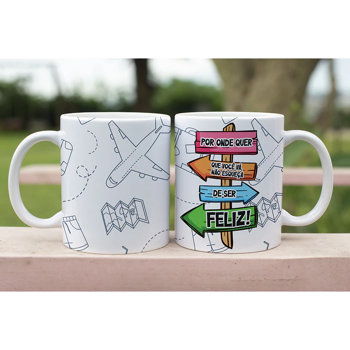5 Artes para Caneca Viajem Arquivo Editável 6