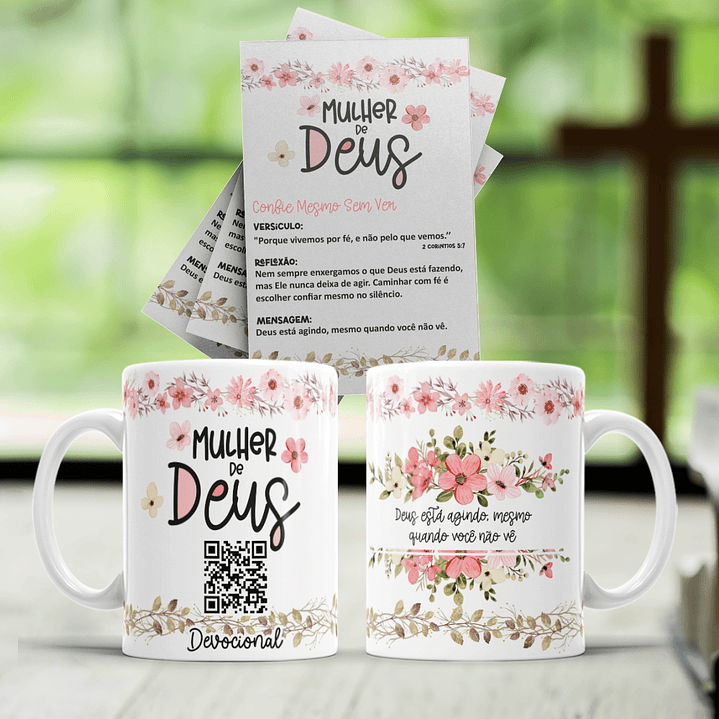 8 Artes para Caneca e Cartão Devocional Femenino Arquivo Editável  3