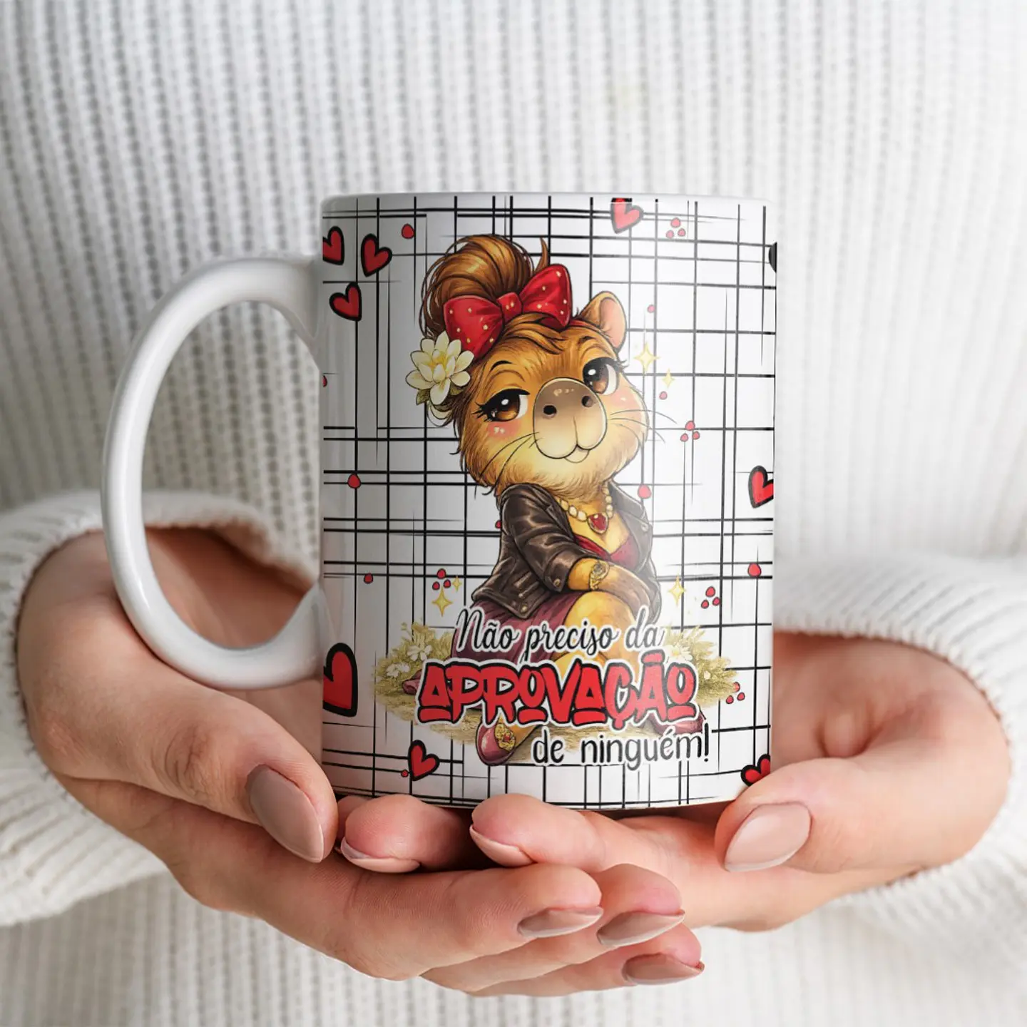 10 Artes para Caneca Capivara Sincera Frases Arquivo Editável  1