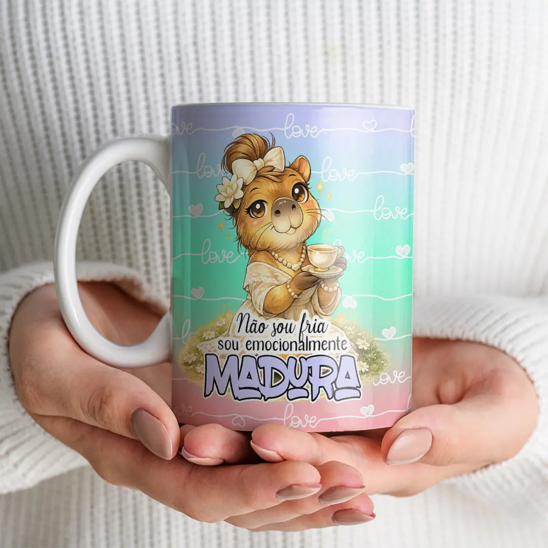 10 Artes para Caneca Capivara Sincera Frases Arquivo Editável  10