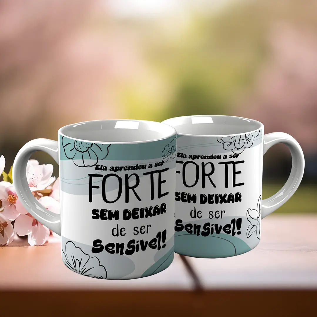 10 Artes para Canecas Minimalistas Dia da Mulher Frases Inpiradoras Arquivo Editável 1