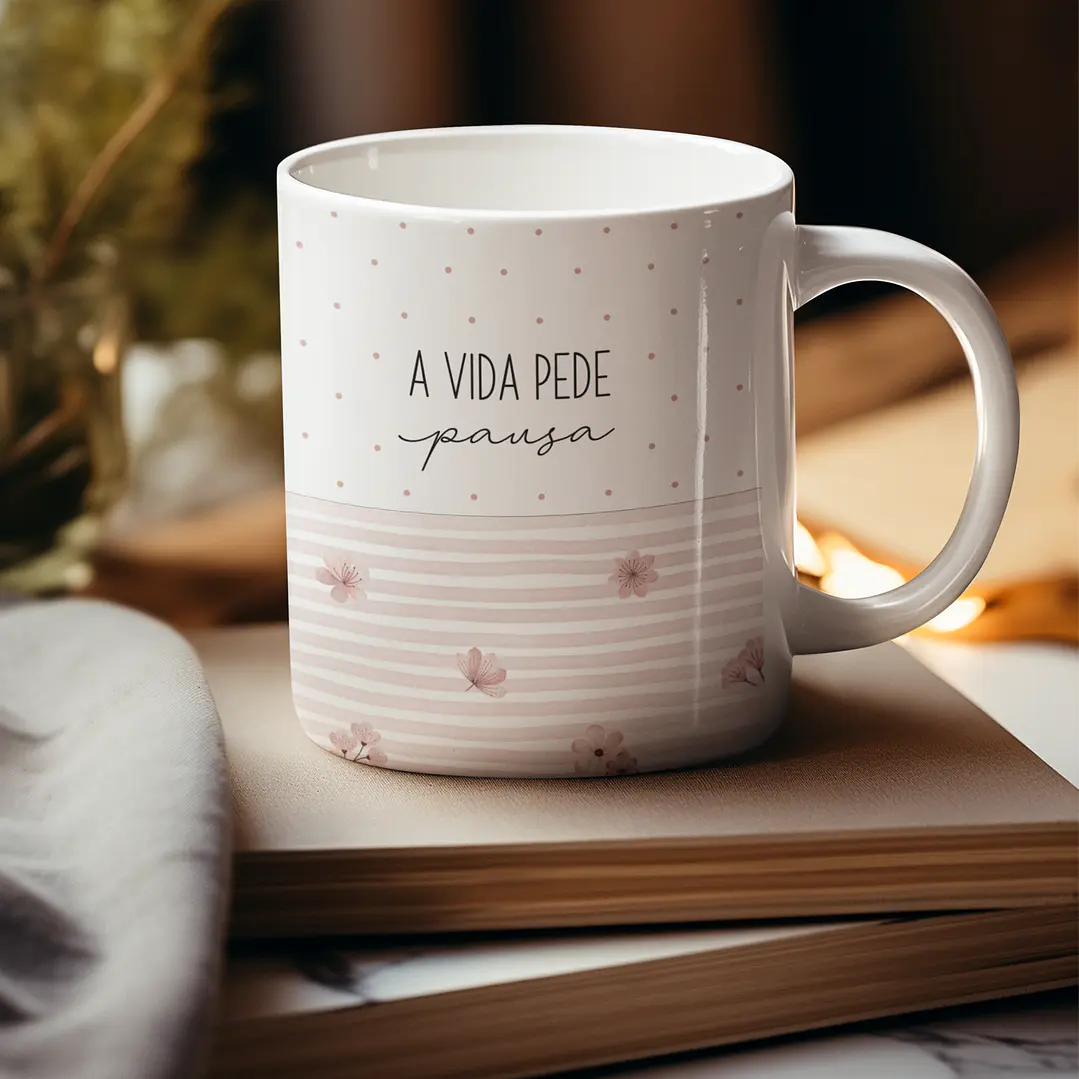 11 Artes para Caneca Coleção Aconchego Frases Inspiradoras Arquivo Editável 4