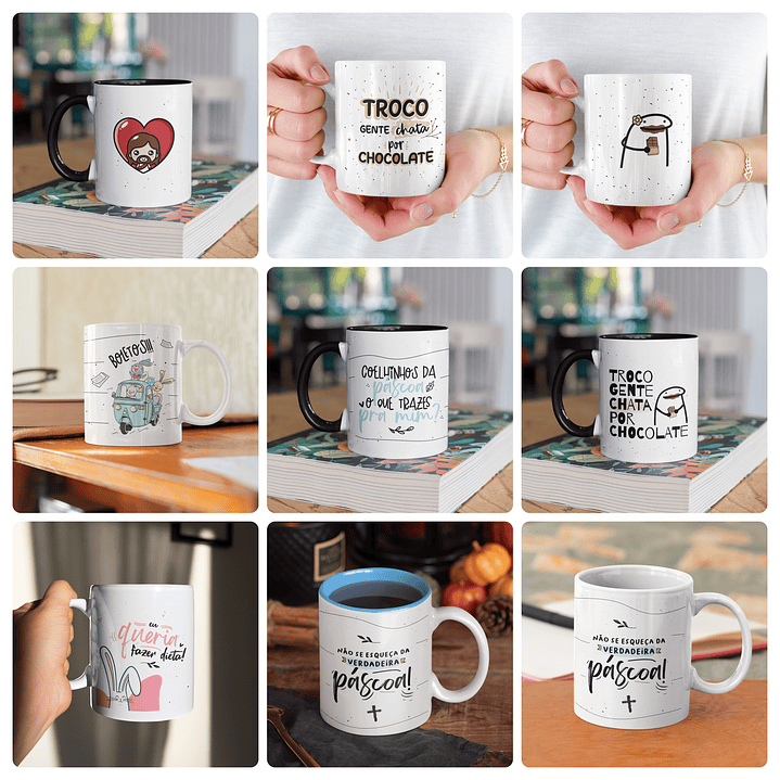 15 Artes para Caneca Exclusivo Páscoa Arquivo em Png  2