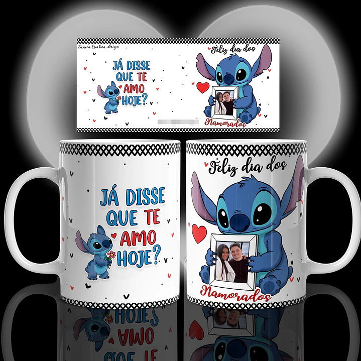 17 Artes para Caneca Stitch Namorados Arquivo em Png 4
