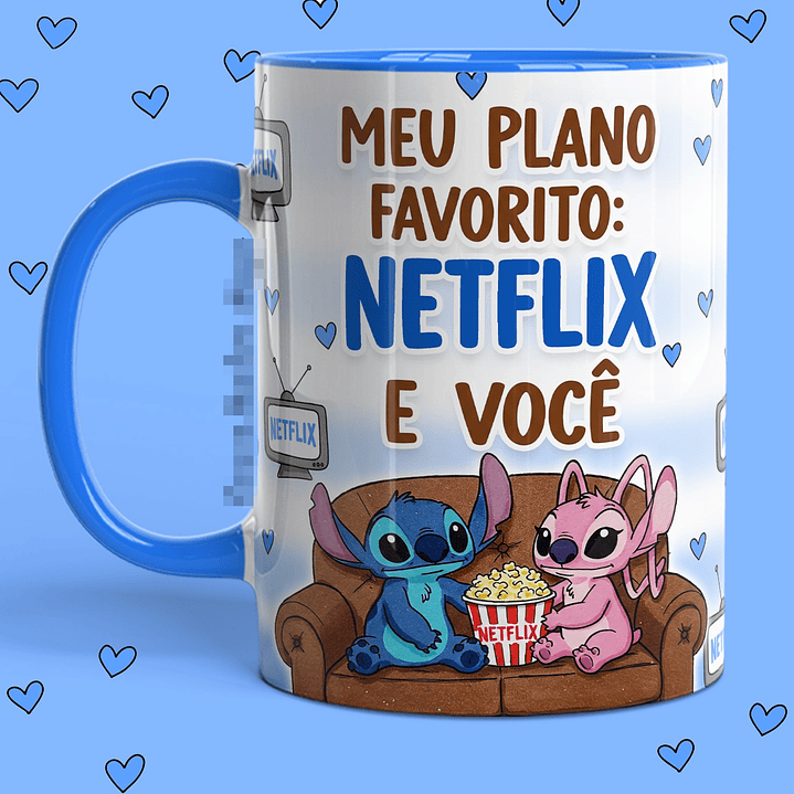 17 Artes para Caneca Stitch Namorados Arquivo em Png 1
